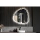 Su Misura Specchio Irregolare da Bagno Filo Lucido con fascia sabbiata Retroilluminante led 20W art. spe8313