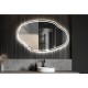 Su Misura Specchio Irregolare da Bagno Filo Lucido con fascia sabbiata Retroilluminante led 20W art. spe8413