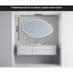 Su Misura Specchio Irregolare da Bagno Filo Lucido con fascia sabbiata Retroilluminante led 20W art. spe8413