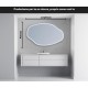 Specchio irregolare da Bagno con Altoparlante Bluetooth Retroilluminato led 20W con fascia sabbiata art. spe8334