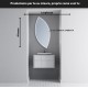 Specchio irregolare da Bagno con Altoparlante Bluetooth Retroilluminato led 20W con fascia sabbiata art. spe9534