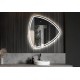 Specchio Irregolare da Bagno Filo Lucido con fascia sabbiata Retroilluminante led 20W art.9618 + pulsante touch integrato