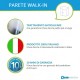 Parete Walk-in (138-139 cm.) con Profilo Cromo Lucido Cristallo serigrafato 8 mm Trattamento Anticalcare Altezza 200 cm.