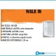 Parete Walk-in (118-119 cm.) con Profilo Cromo Lucido Cristallo serigrafato 8 mm Trattamento Anticalcare Altezza 200 cm.