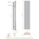 Termoarredo Venezia 180 altezza x 37,5 larghezza cm. tubi arrotondati colore bianco