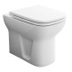 Sanitari Vitra S20 Filomuro Vaso senza brida (sistema rimfree) + Bidet in Ceramica Bianco Lucido