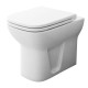 Sanitari Vitra S20 Filomuro Vaso senza brida (sistema rimfree) + Bidet in Ceramica Bianco Lucido