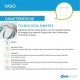 Sanitari Vitra S20 Filomuro Vaso senza brida (sistema rimfree) + Bidet in Ceramica Bianco Lucido