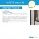 Parete Walk-in 67,3 cm. con Profilo Cromo Lucido Cristallo Trasparente 6 mm Trattamento Anticalcare Altezza 200 cm.