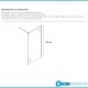 Parete Walk-in 67,3 cm. con Profilo Cromo Lucido Cristallo Trasparente 6 mm Trattamento Anticalcare Altezza 200 cm.