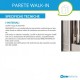 Parete Walk-in 120 cm. con Profilo Cromo Lucido Cristallo Fume 8 mm Trattamento Anticalcare Altezza 200 cm.