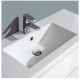 Mobile Bagno Sospeso da 80 cm bianco lucido Completo di Lampada e Specchio mod. Easy