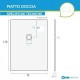 Piatto doccia 70x120 H. 3 cm. in Pietra Sintetica Bianco con Superficie Effetto Ardesia finitura calacatta