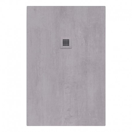 Piatto doccia 70x140 H. 3 cm. in Pietra Sintetica con Superficie Effetto Ardesia finitura cemento