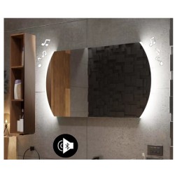 Specchio da Bagno Forma Ovale Retroilluminato led 20W + Altoparlante Bluetooth art. spe681