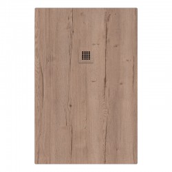 Piatto doccia 70x120 H. 3 cm. in Pietra Sintetica con Superficie Effetto Ardesia finitura rovere