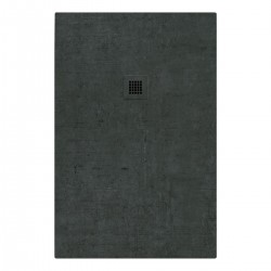 Piatto doccia 70x90 H. 3 cm. in Pietra Sintetica con Superficie Effetto Ardesia finitura rovere