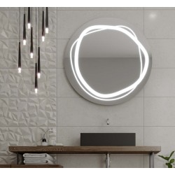 Specchio Bagno Semicircolare Su Misura Filo Lucido Retroilluminato led 20W  mod. Dalia5 - Vendita Online ItaliaBoxDoccia