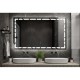 Su Misura Specchio Bagno Filo Lucido Retroilluminato led 20W art.322 con pulsante touch integrato montaggio reversibile