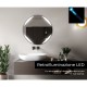 Specchio da Bagno Rotondo con Altoparlante Bluetooth e Disegno Sabbiato Retroilluminato led 20W mod. Velox