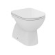 Sanitari a terra Gemma 2 di dolomite in ceramica bianca wc con scarico a pavimento + bidet