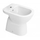 Sanitari a terra Gemma 2 di dolomite in ceramica bianca wc con scarico a pavimento + bidet