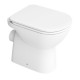 Sanitari a terra Gemma 2 di dolomite in ceramica bianca wc con scarico a parete + bidet