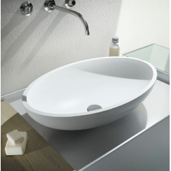 Lavabo da Appoggio in Solid Surface Ovo