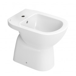 Bidet a terra distanziato da parete gemma 2 di dolomite in ceramica bianco
