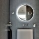 Specchio Bagno Tondo Filo Lucido con disegno sabbiato Retroilluminante led 20W art. speOV2 Incluso Specchietto Cosmetico 3X