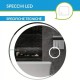 Specchio Bagno Tondo Filo Lucido con disegno sabbiato Retroilluminante led 20W art. speOV2 Incluso Specchietto Cosmetico 3X