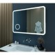 Specchio Bagno Filo Lucido Angoli Arrotondati Retroilluminante led 20W con specchietto cosmetico 20x integrato art. spec04