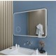 Specchio Bagno Filo Lucido Angoli Arrotondati Retroilluminante led 20W con specchietto cosmetico 20x integrato art. spec04