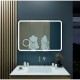 Specchio Angoli arrotondati Retroilluminante led 20W + specchietto cosmetico 20x integrato + altoparlante bluetooth art.04