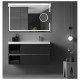 Specchio Bagno Filo Lucido Angoli squadrati Retroilluminante led 20W con specchietto cosmetico 20x integrato art. spez04