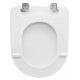 Sedile wc per Ideal Standard per vaso Esedra con cerniere regolabili cromate bianco IS (grigio chiaro)