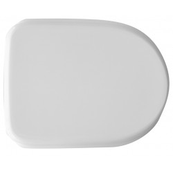 Sedile wc per Ideal Standard per vaso Esedra con cerniere regolabili cromate bianco