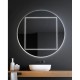Specchio tondo con disegno sabbiato Retroilluminante led 20W con Altoparlante Bluetooth art. speOV3