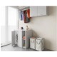 Coprilavatrice da Esterno in PVC 95x60x94 cm 2 Ante con Ripiani Laterali Laundry Bianco