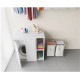 Coprilavatrice da Esterno in PVC 95x60x94 cm 2 Ante con Ripiani Laterali Laundry Bianco