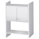 Scaffale Sopra Lavatrice da Appoggio Salvaspazio 65x79x26,5 cm in PVC Bianco