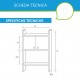 Scaffale Sopra Lavatrice da Appoggio Salvaspazio 65x79x26,5 cm in PVC Bianco