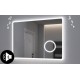 Specchio Angoli squadrati Retroilluminante led 20W + specchietto cosmetico 20x integrato + altoparlante bluetooth art.Z3