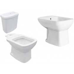 Vaso Distanziato da Parete con Cassetta Monoblocco + bidet New Orleans di linpha sanitary