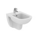 Sanitari Sospesi Vaso + Bidet Gemma 2 di Dolomite in ceramica bianca lucida