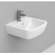 Lavabo ad installazione sospesa da 50 cm con foro per rubinetto bianco lucido Gemma 2 di Dolomite