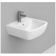 Lavabo ad installazione sospesa da 60 cm con foro per rubinetto bianco lucido Gemma 2 di Dolomite