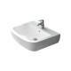 Lavabo ad installazione sospesa da 60 cm con foro per rubinetto bianco lucido Gemma 2 di Dolomite