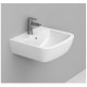 Lavabo ad installazione sospesa da 65 cm con foro per rubinetto bianco lucido Gemma 2 di Dolomite