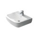 Lavabo ad installazione sospesa da 65 cm con foro per rubinetto bianco lucido Gemma 2 di Dolomite